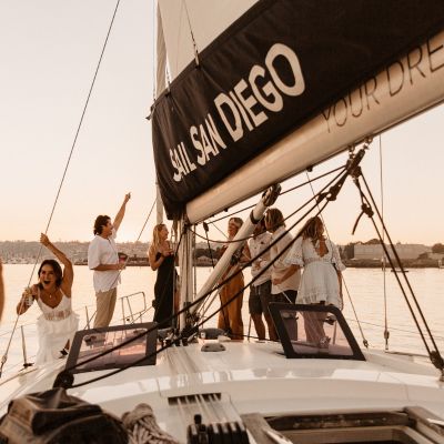 a group of people on a boat