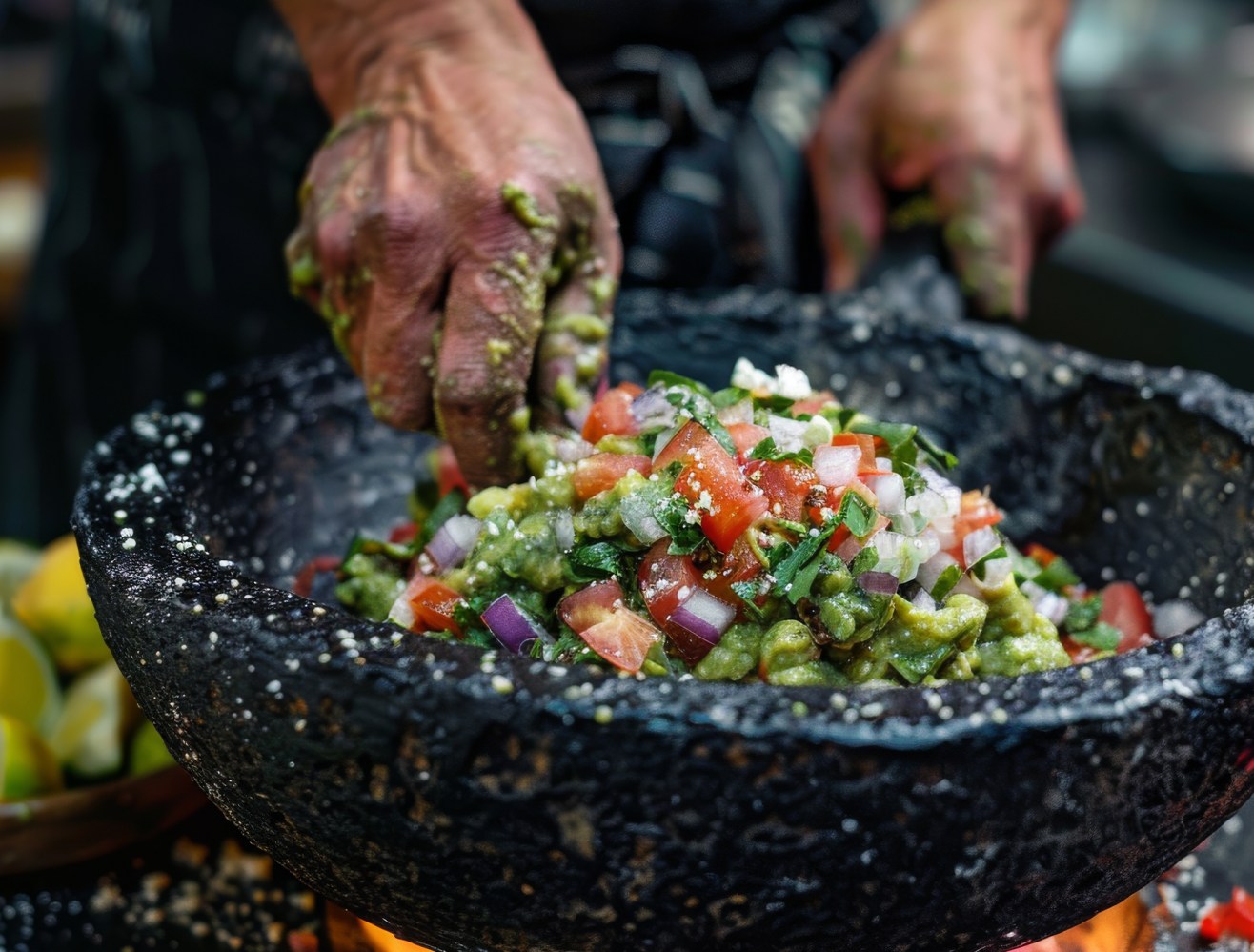 a close up of Guacamole at the Guac Rock competition